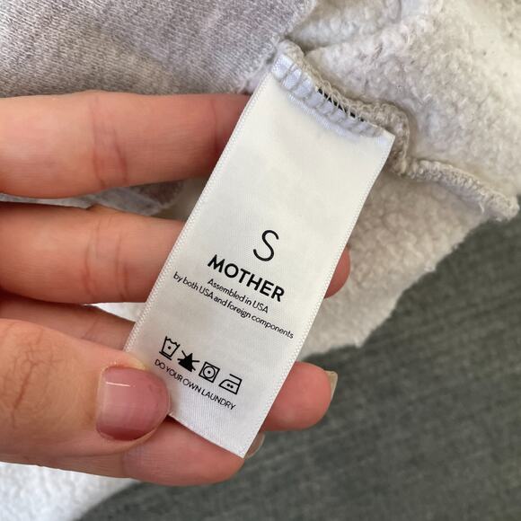 Mother Sweater Women S Gray The Drop Easy Raw Sweatshirt Casual Knit Classic - Picture 5 of 10